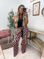Birdie Stretchy Lounge Pants 2.0 in Candy Corn Checkered