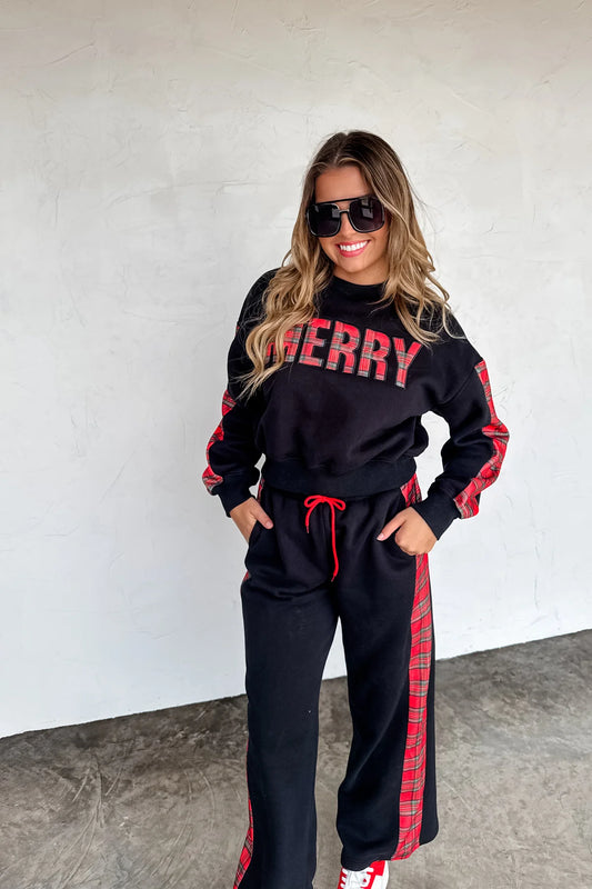 PRE-ORDER Merry Plaid Pant Set