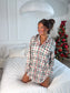 PREORDER Birdie Long Sleeve Sleep Dress in Plaid Tidings