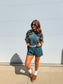 PREORDER Birdie Tee Boxer Short Set in Evergreen (Sold as Set)