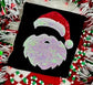 PREORDER Sequin Santa— Red Theme Embroidered/ Appliqué Tee/ Crew