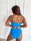 PREORDER Birdie Two Piece Swimsuit in Capri Blue (Sold as Set)