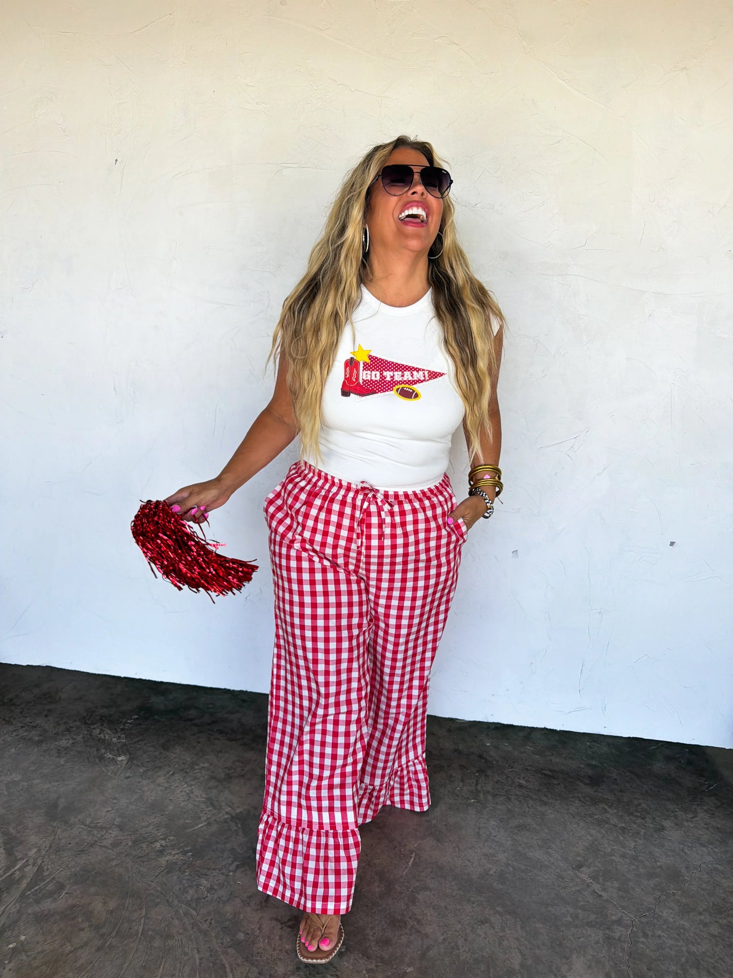 PREORDER Dixie Gingham Ruffle Pants