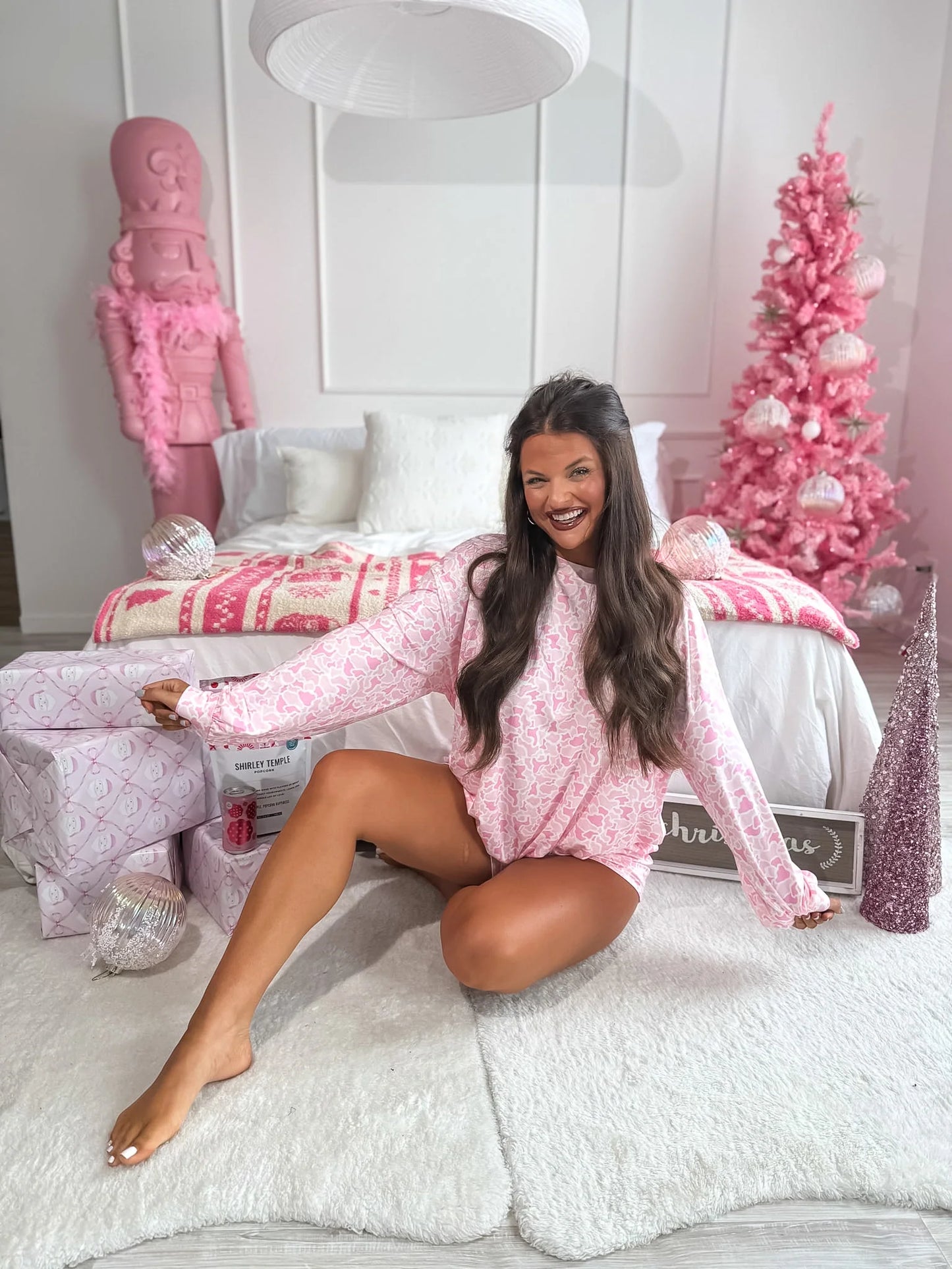 PREORDER Birdie Two Piece Long Sleeve Boxer Set in Sugar Bloom Duck Camo (Sold as Set)