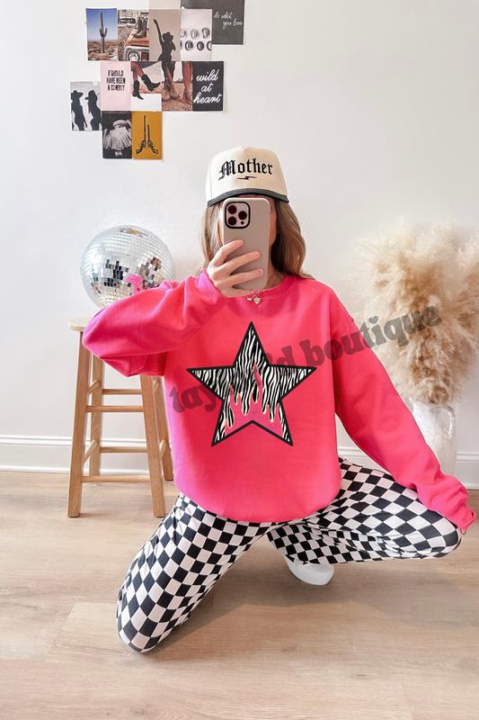 ⭐🦓 Zebra Starburst Crew/Tee