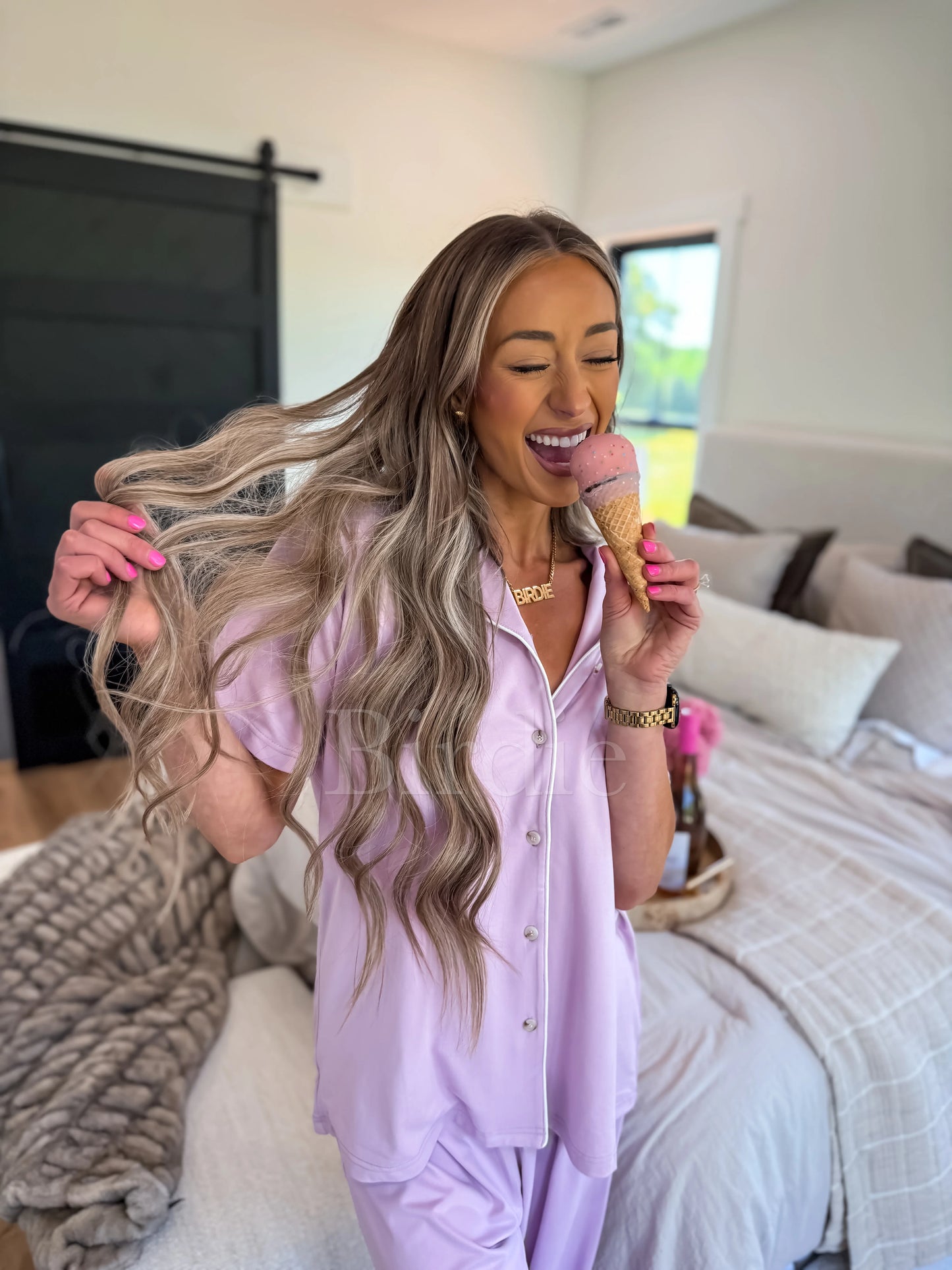 PREORDER Birdie Short Sleeve PJ Set in Sugar Plum Scoop (Sold as Set)