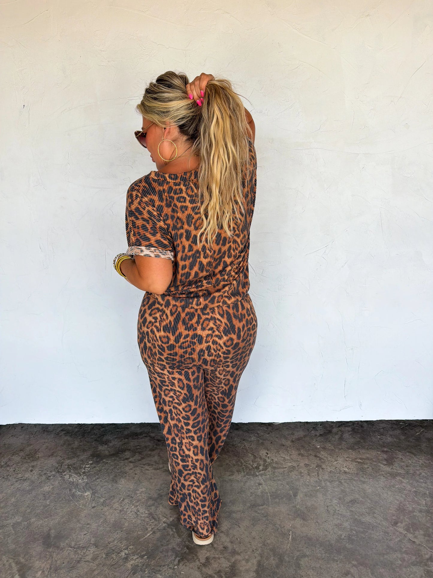 PREORDER Cheetah Kelsey Pant Set (Sold as Set)