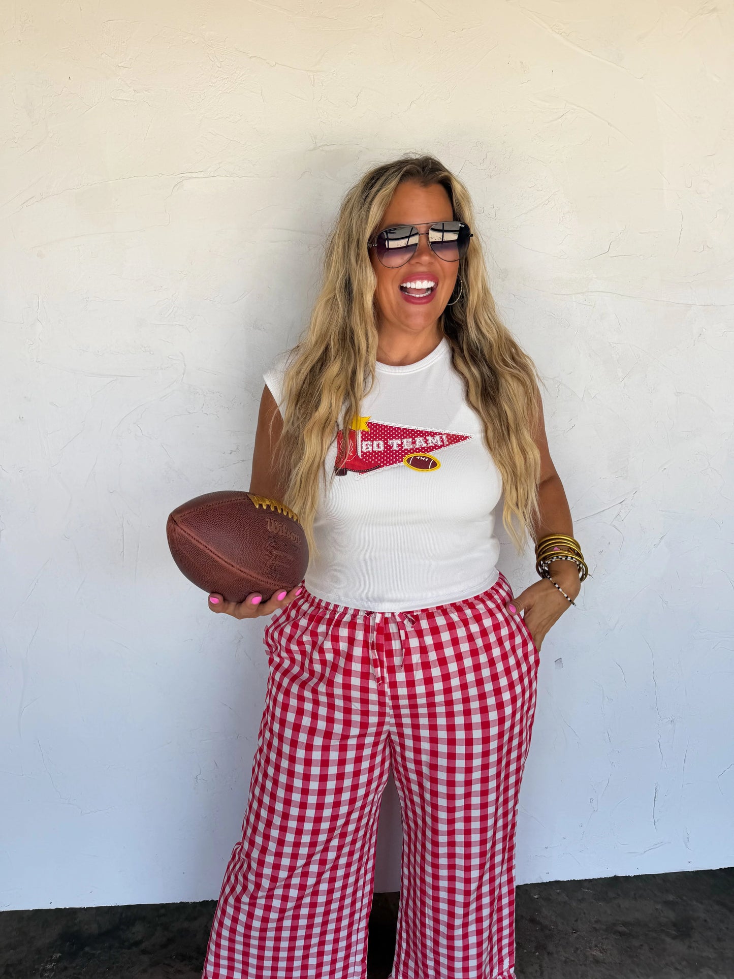 PREORDER Dixie Gingham Ruffle Pants