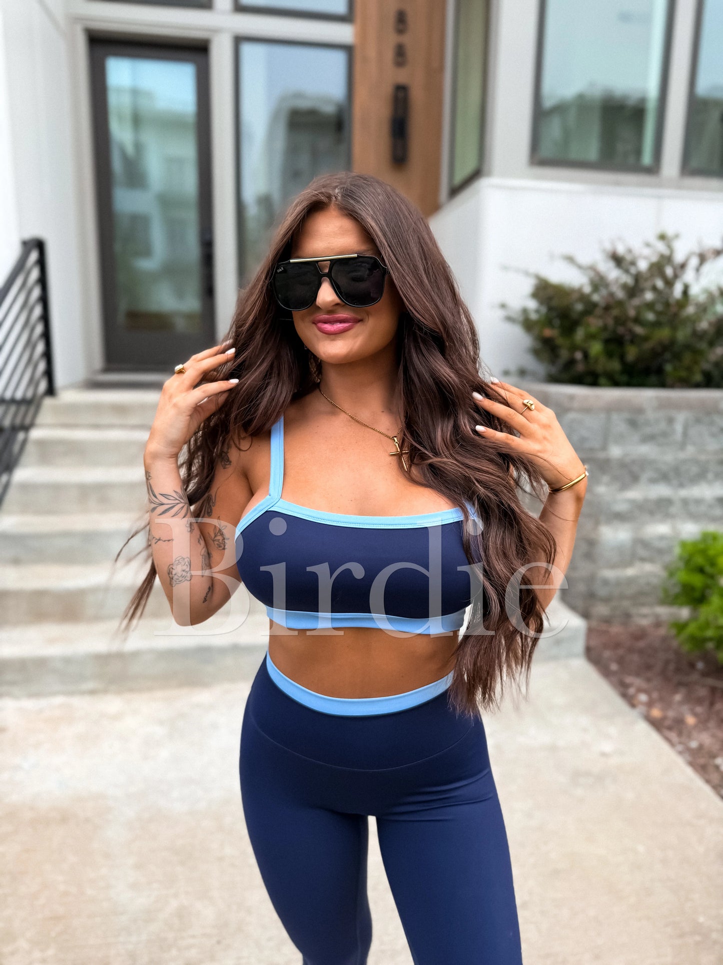PREORDER Birdie PowerSplit Bra in Blueberry Breeze