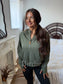 PREORDER Birdie Summer Quarter Zip Pullover in Olive
