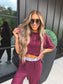PREORDER Birdie Tee & Boxer Pant Set in Wild Mulberry (Sold as Set)