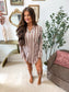 PREORDER Birdie Long Sleeve Sleep Dress in Cocoa Linen