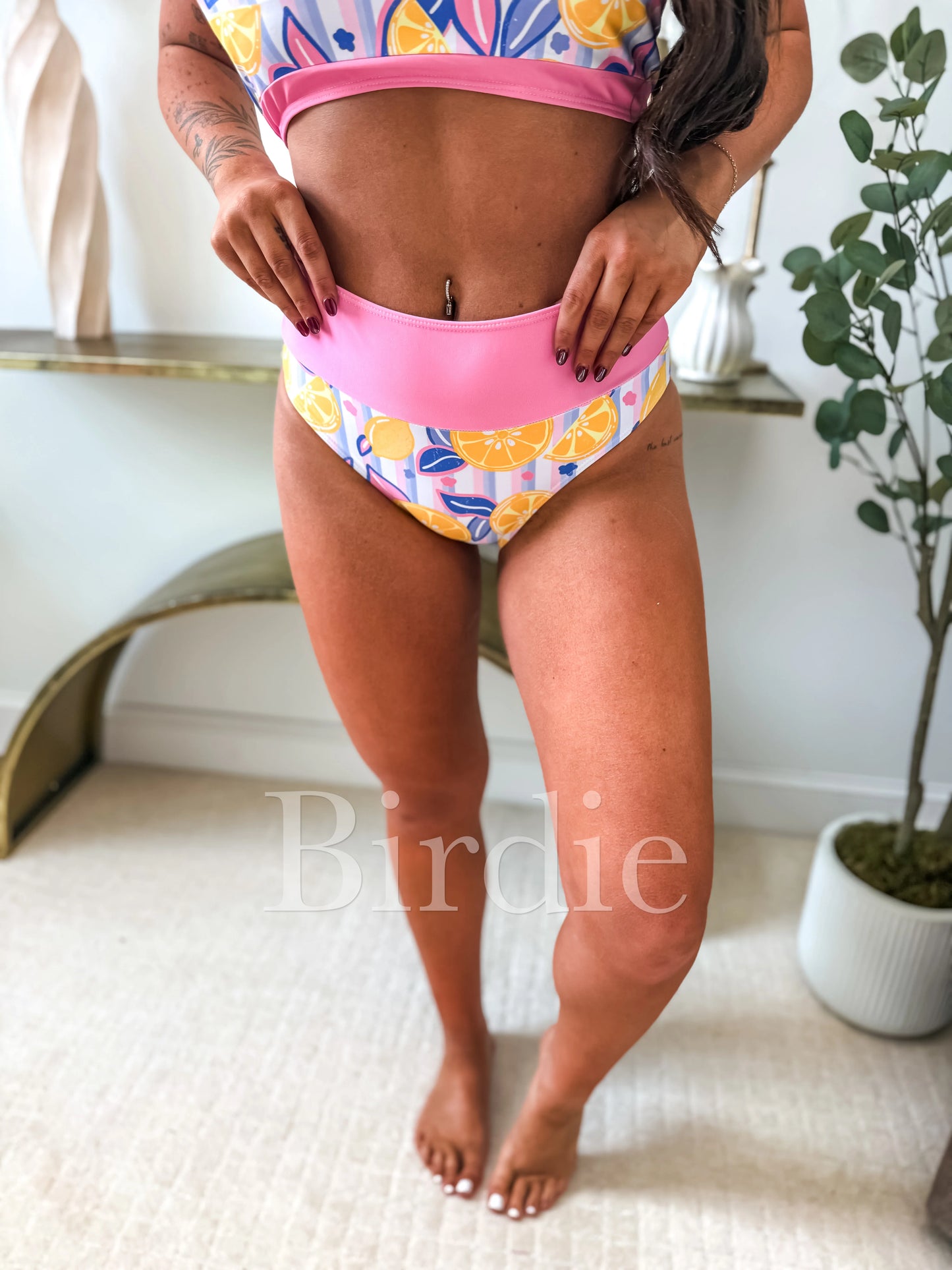 Birdie Blush Lemonade Dream Two Piece Swimsuit (Sold as Set)