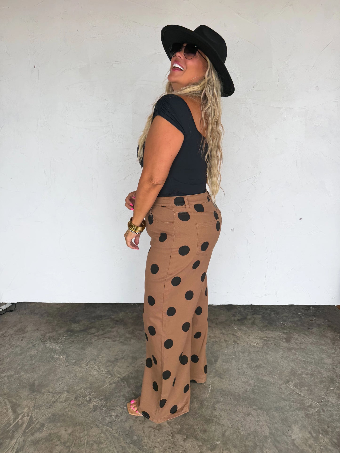PREORDER Mocha Dot Denim Jeans