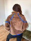 PREORDER Birdie Boxy Bliss Half-Zip in Brown & Blue