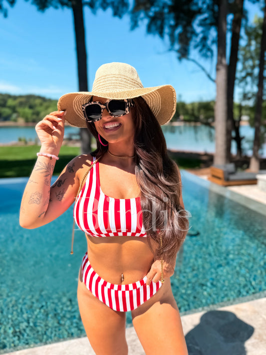 Birdie Two Piece Swimsuit in Freedom Forever (Sold as Set)
