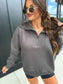 PREORDER Birdie Fleece Out Quarter Zip in Smoked Charcoal