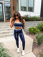 PREORDER Birdie PowerSplit Leggings in Blueberry Breeze