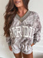 PREORDER Birdie V Neck Oversized Sweatshirt in Ashwood Camo