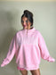 PREORDER Birdie Appliqué Logo on Strawberry Milk Mock Neck Sweatshirt