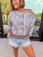 PREORDER Birdie Off Shoulder Pullover in Timber Haze