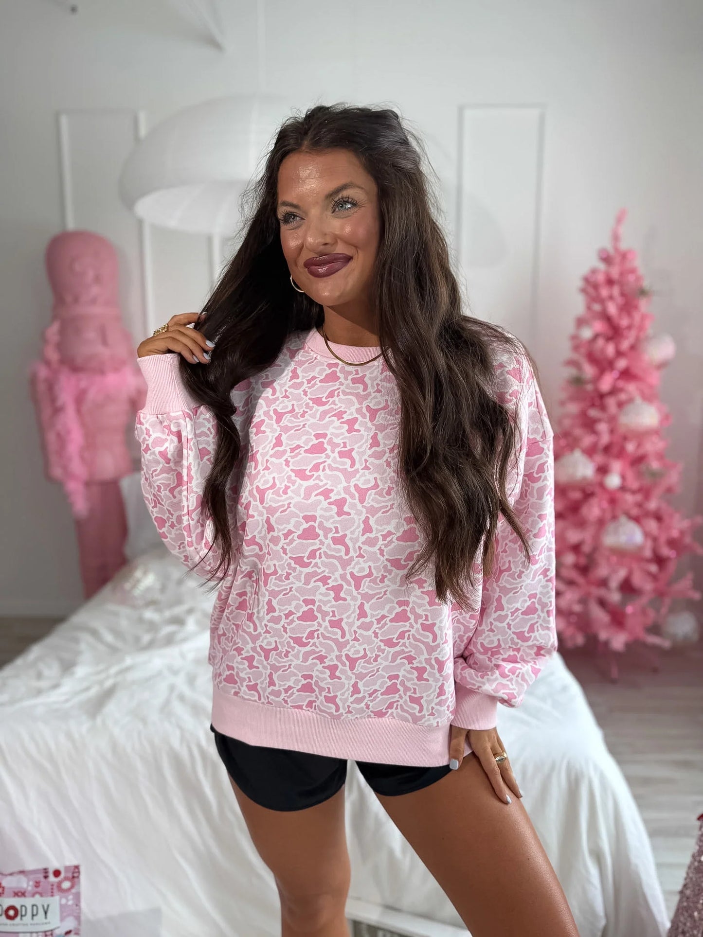 PREORDER Birdie Soft Spun Crewneck in Sugar Bloom Duck Camo