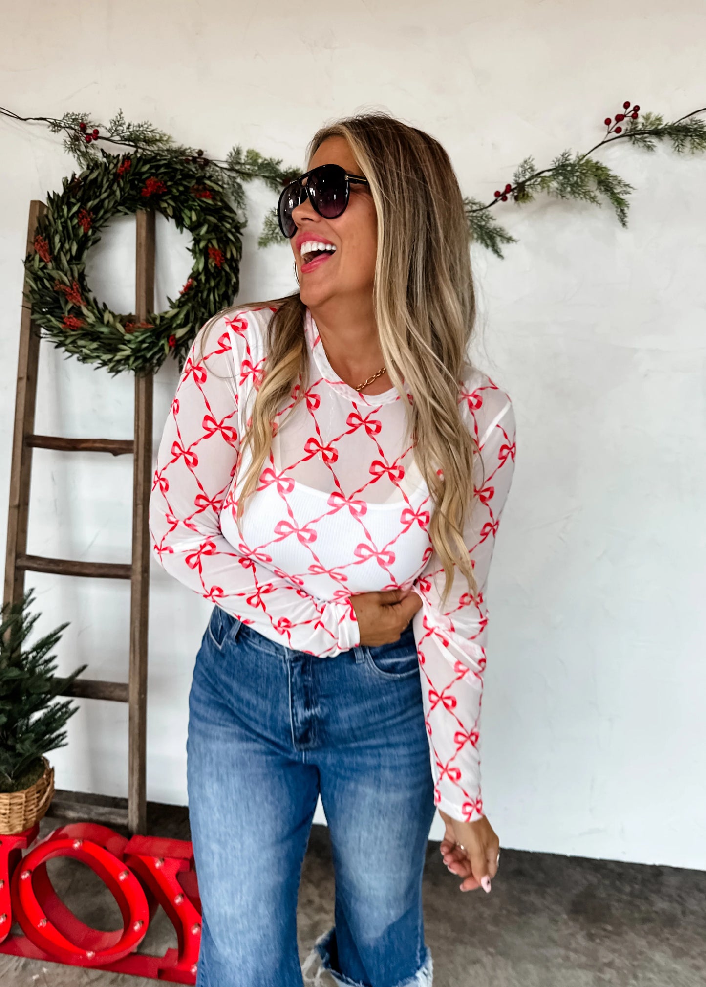 PRE-ORDER Christmas Dress It Up Mesh Tops