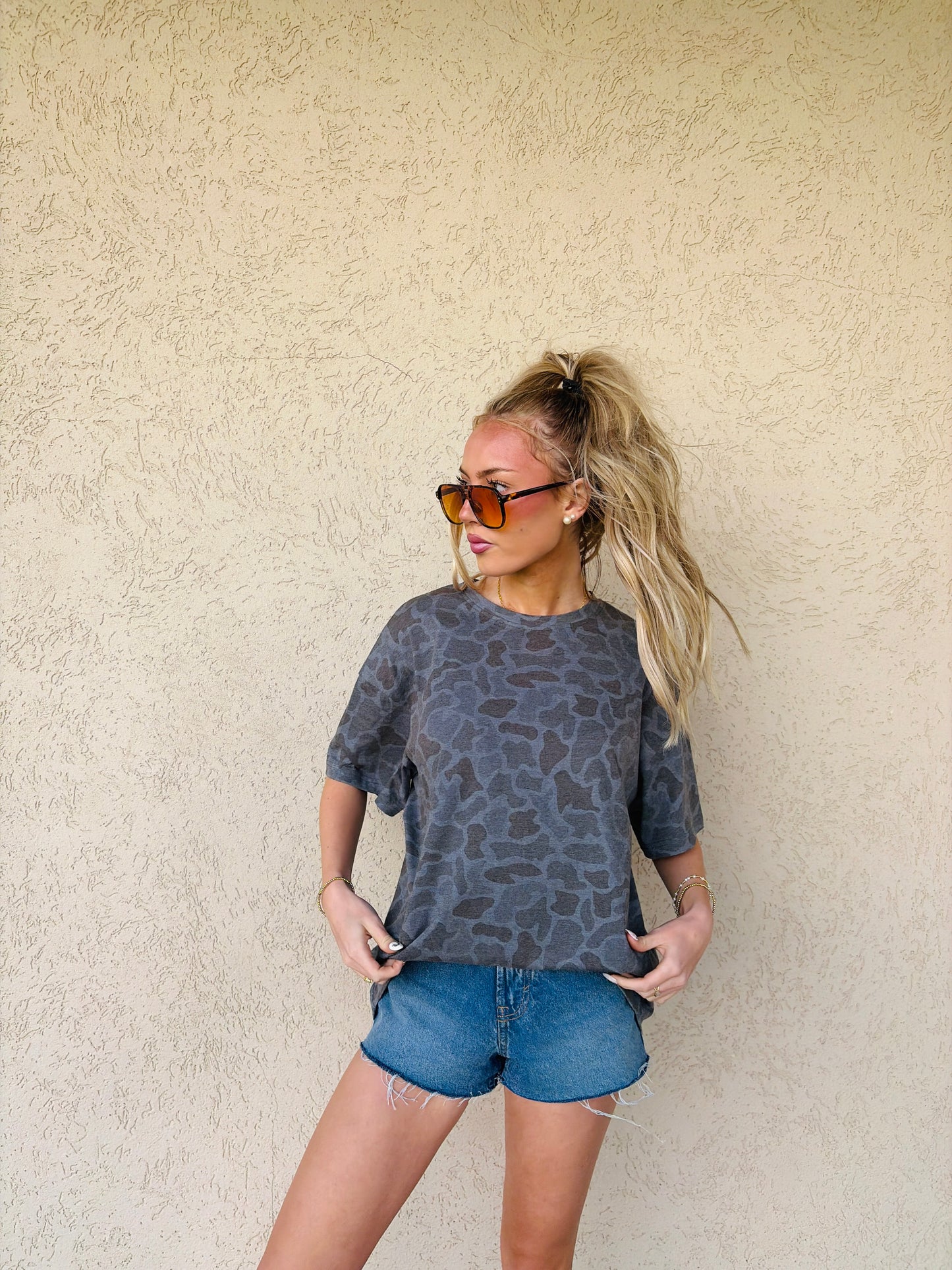 Taylor’d Boyfriend Tee in Deep Marsh Duck Camo PREORDER