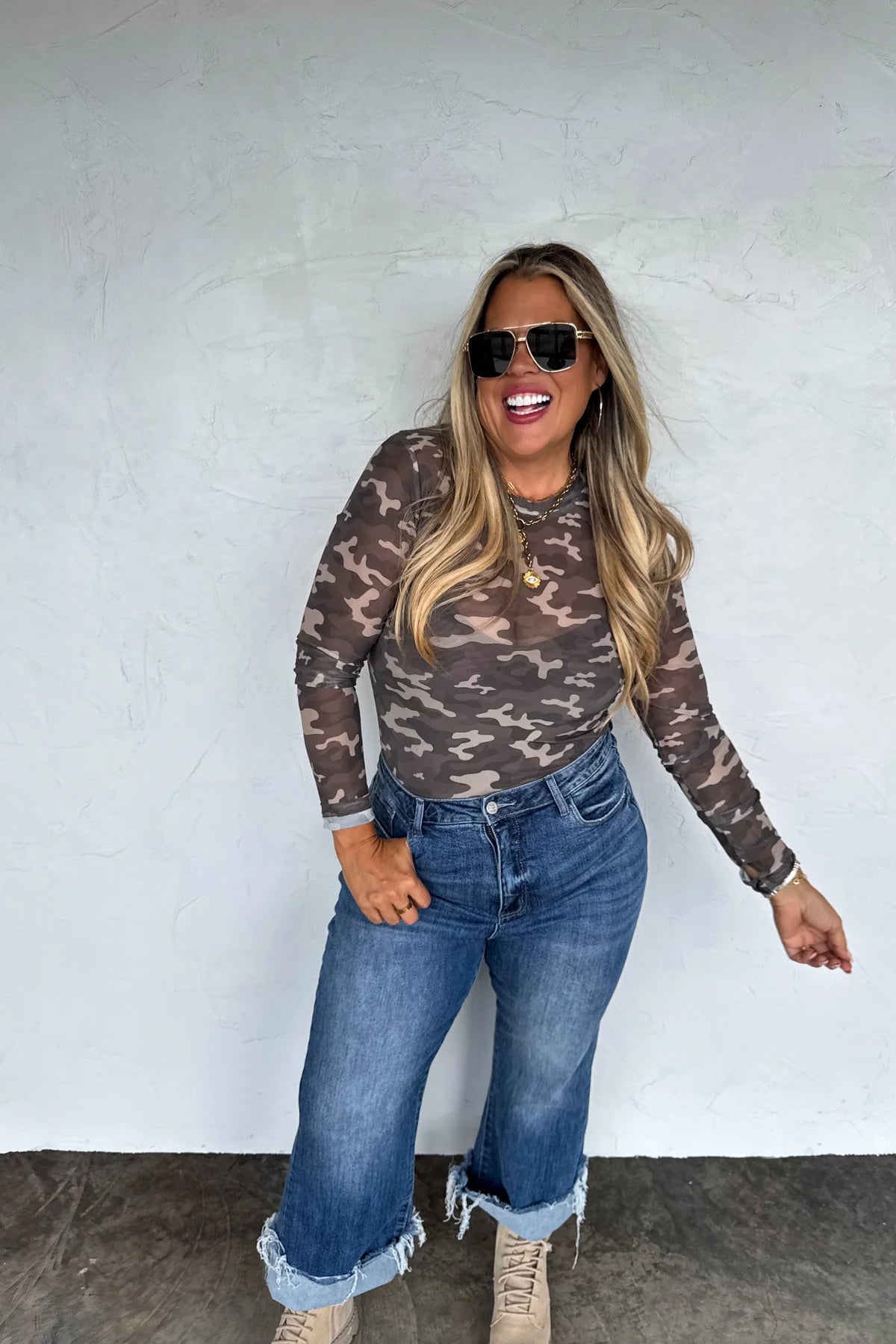 PRE-ORDER Camo & Cheetah Dress It Up Mesh Tops