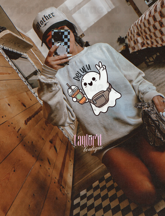 ✌🏼👻 Delulu Ghost Tee/ Crew