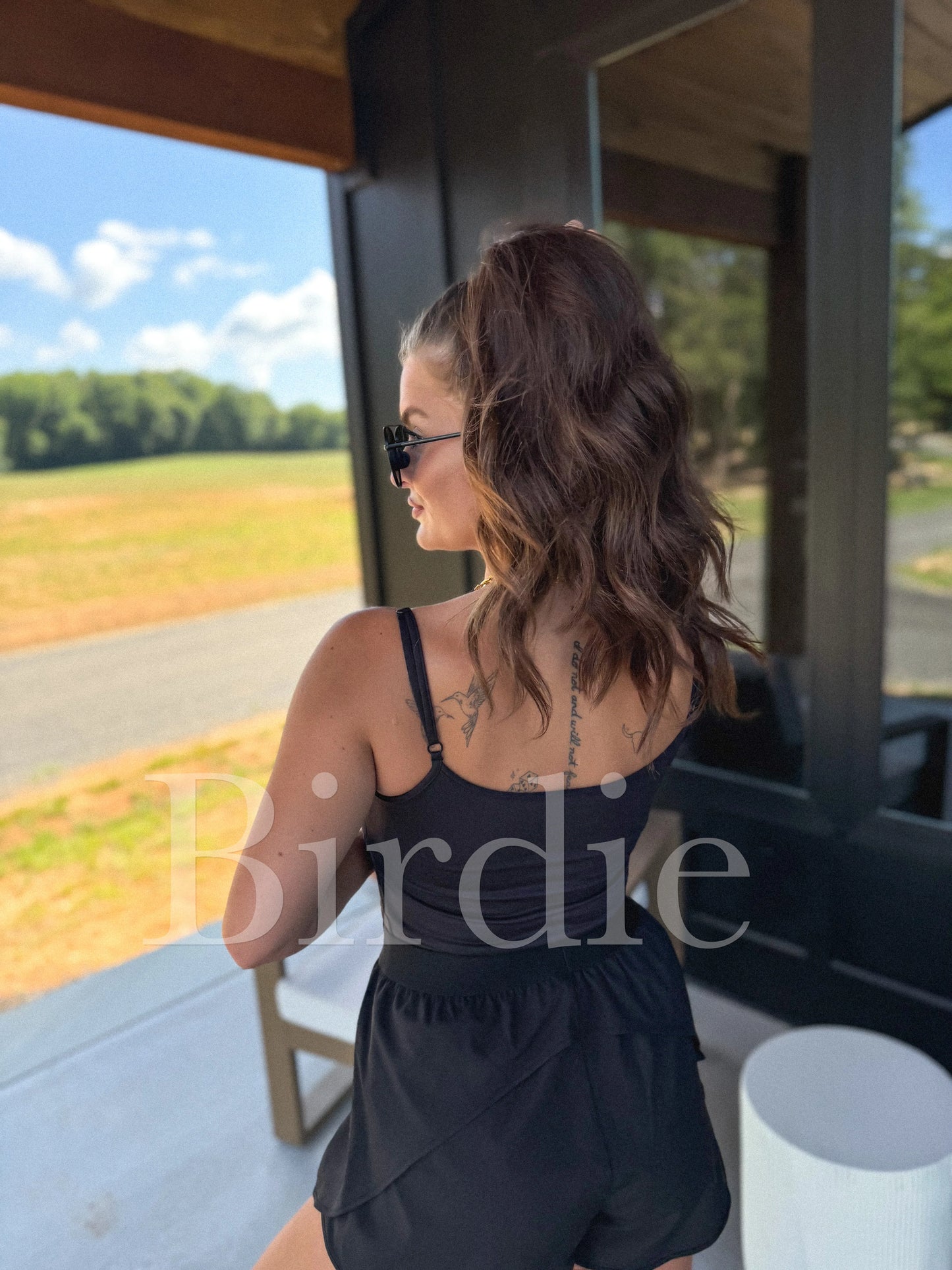 PREORDER Birdie AirSkin Cami with Built in Bra in Black