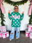 PREORDER Peace & Polka Dot Mock Neck Pullover