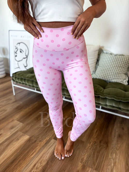 PREORDER Birdie Sculpt Leggings in Pinky Promise Dot