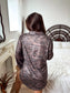 PREORDER Birdie Long Sleeve Sleep Dress in Smoked Oak Camo