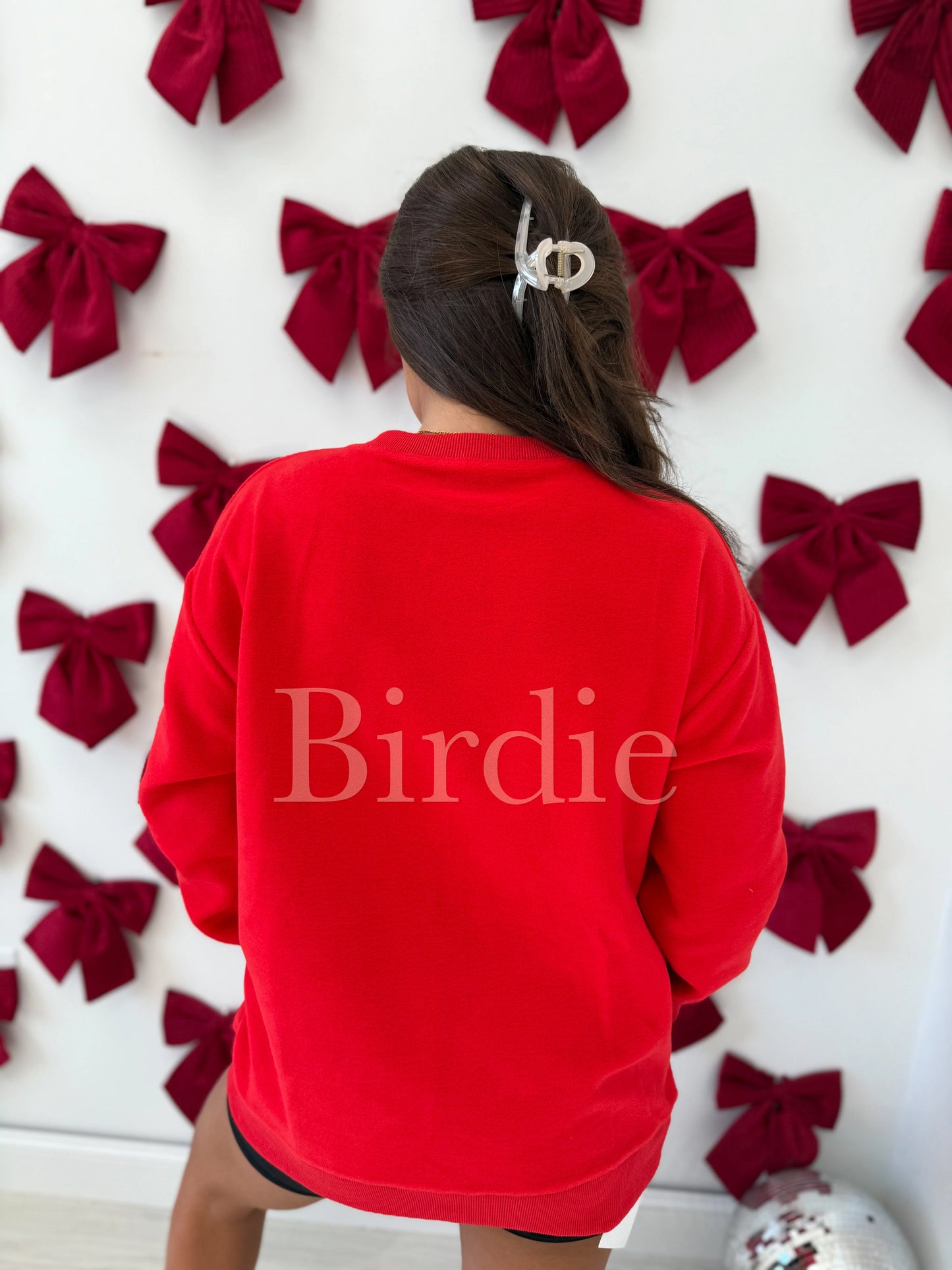 PREORDER Birdie Reversible Lover/ Not Tonite Pullover in Red