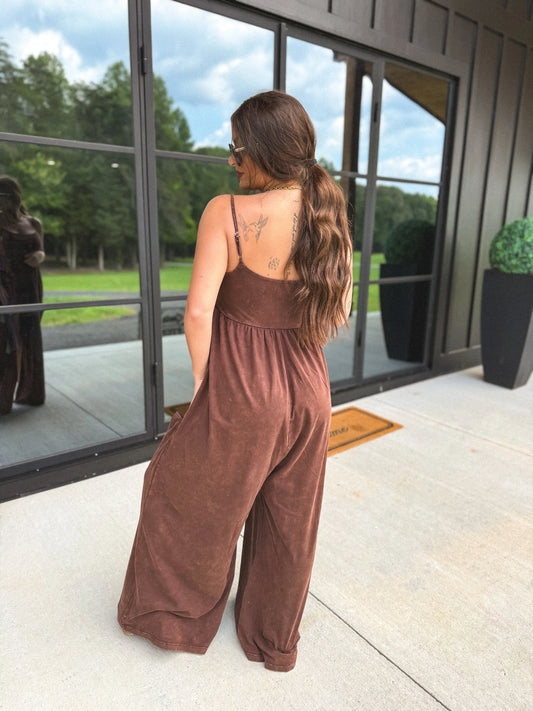 PREORDER Birdie Drift Jumpsuit in Vintage Cocoa