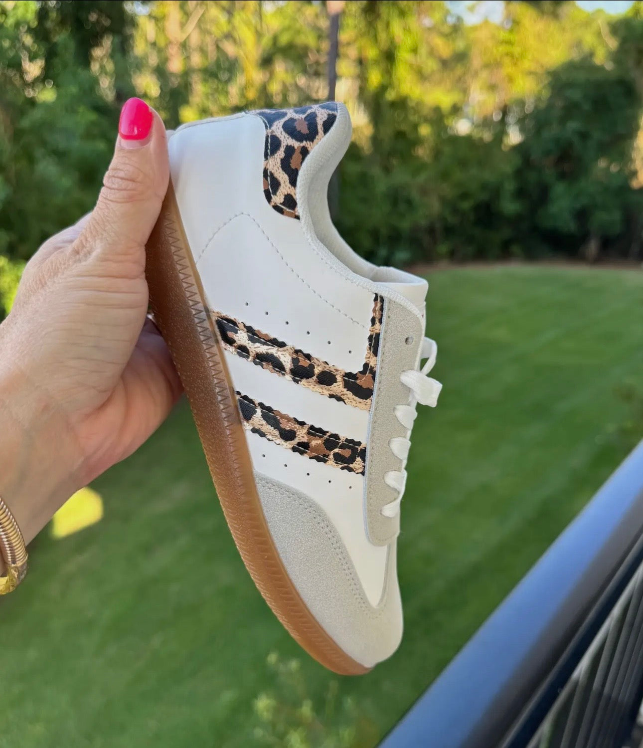 Stockholm Sneaker in White Leopard