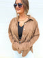 PRE-ORDER Birdie French Terry Shacket In Tan