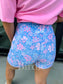 Birdie Crossover Biker Shorts in Bluebell Blush