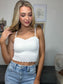 Seamless Lace Bralette with Bra Pads in White