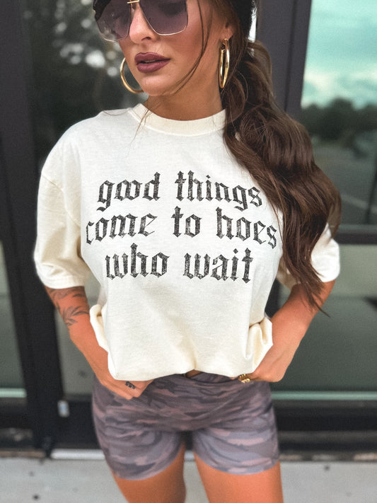 Good Things Come Graphic Tee on Ivory *final sale*