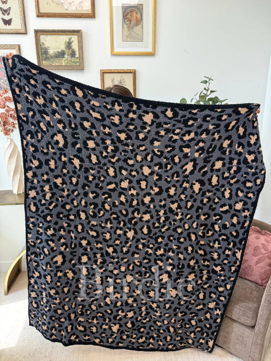 PREORDER Birdie Indigo Wild Leopard Blanket
