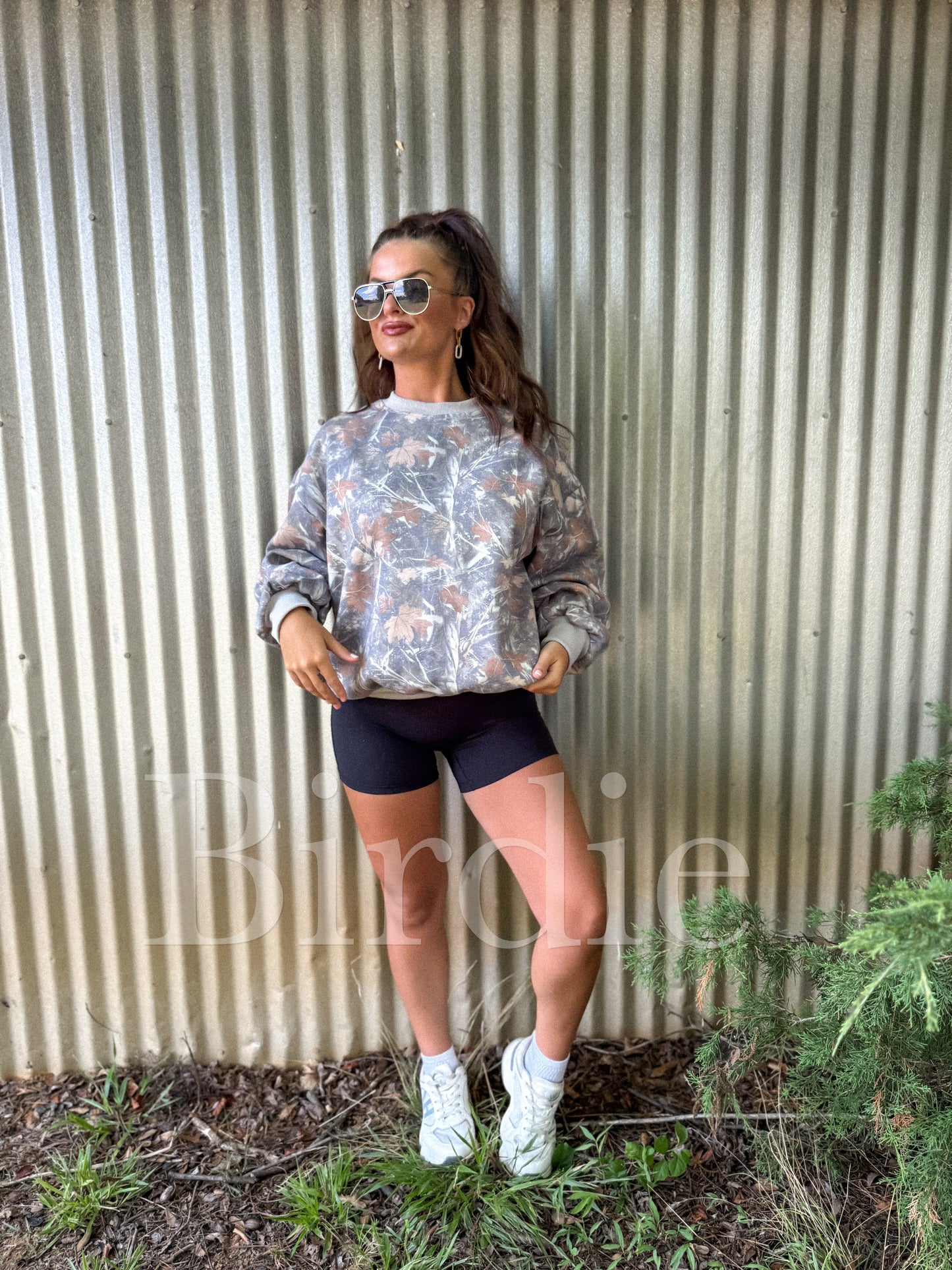 PREORDER Birdie Soft Spun Crewneck in Timber Haze Camo