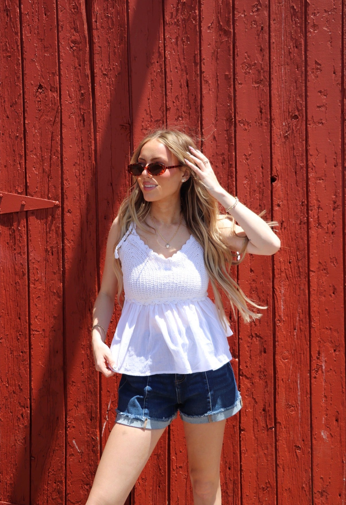 Sunny Stroll Peplum Tank