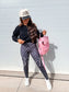 Birdie Sculpt Leggings in Black with White Polka Dots