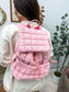 Birdie Quilted Backpack in Pink
