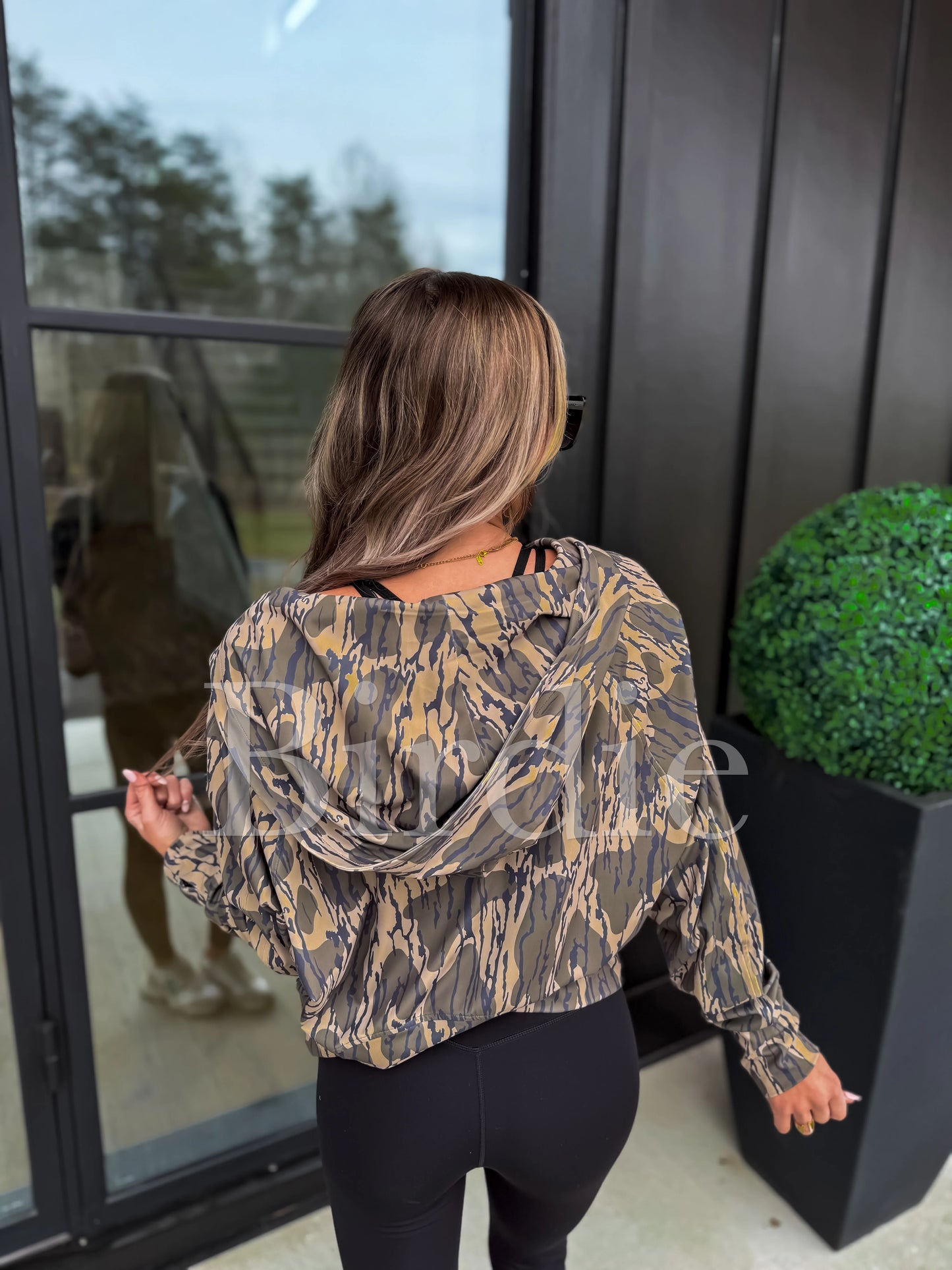 Birdie Summer Quarter Zip Pullover in Birch Camo