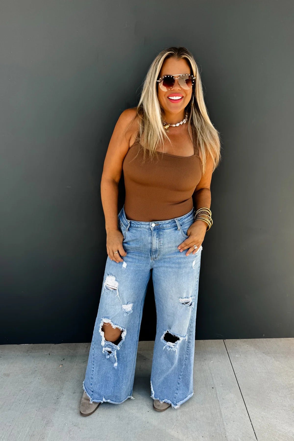 *VERY LIMITED QUANTITIES* PREORDER Drew Distressed Dad Jeans