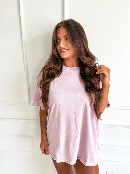 PREORDER Birdie Relaxed Boyfriend Tee in Petal Dust
