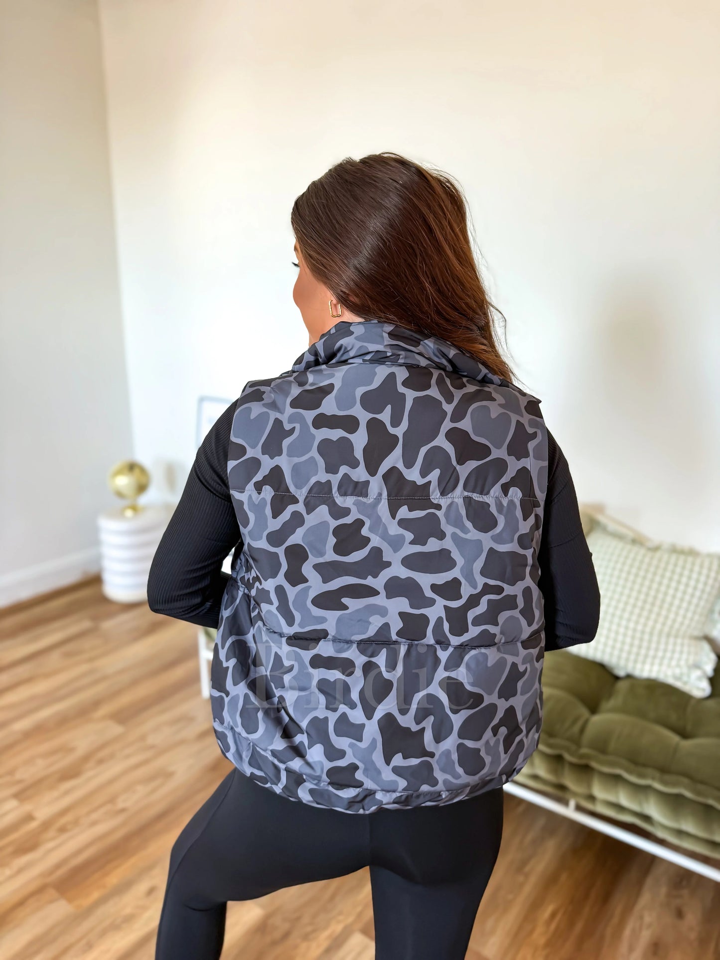 PREORDER Birdie Puffer Vest in Blackout Duck Camo